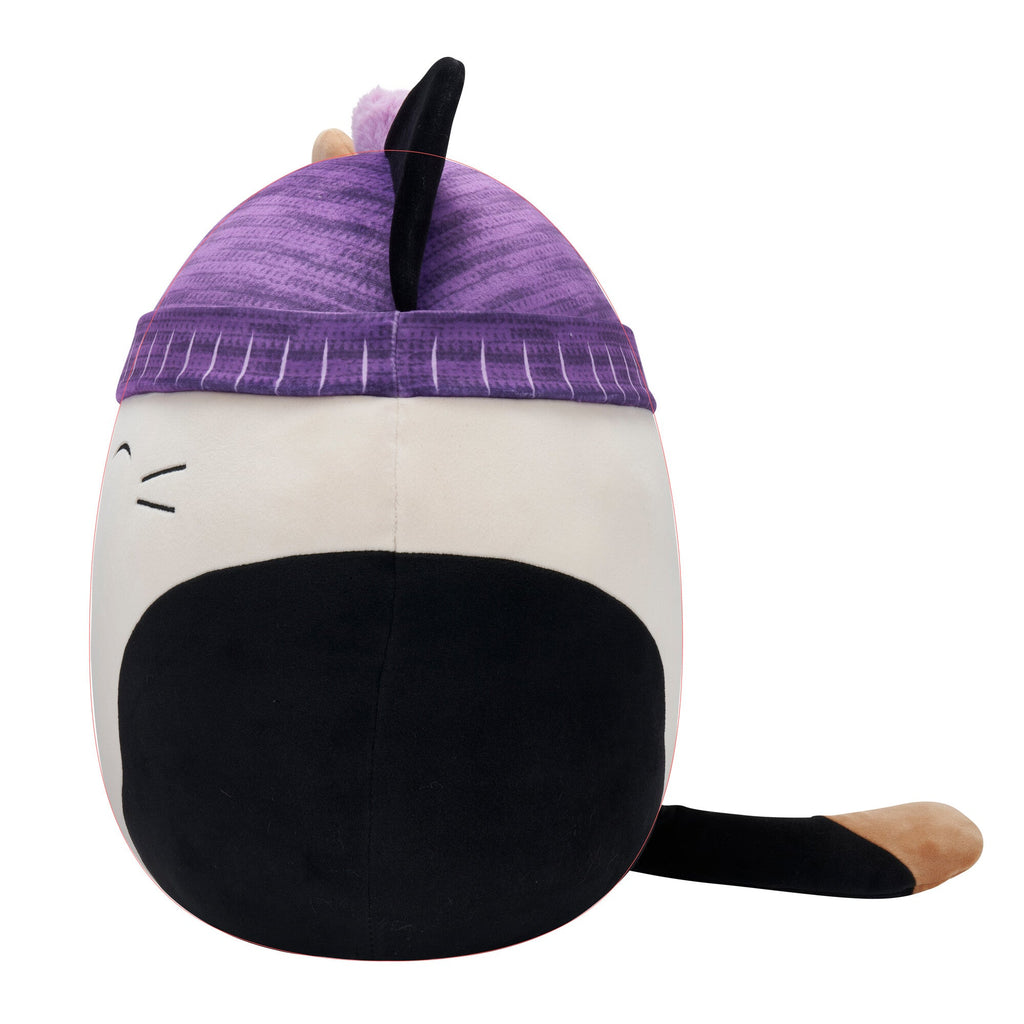 14-Inch Cam Calico Cat with Purple Hat