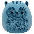 14-Inch Brunhilda the Blue Tonal Squirrel with Velvet Accents