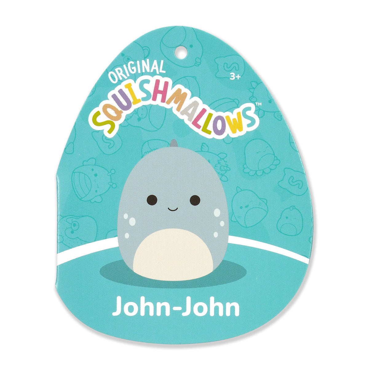 16-Inch John-John the Slate Blue Dino With White Belly