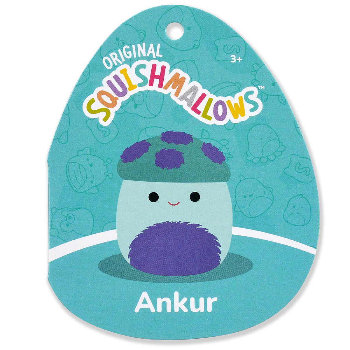 5-Inch Ankur the Teal Mushroom with Fuzzy Belly