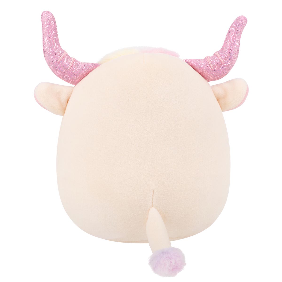 5-Inch Dagnus the Tan Highland Cow with Rainbow Tie-Dye Belly