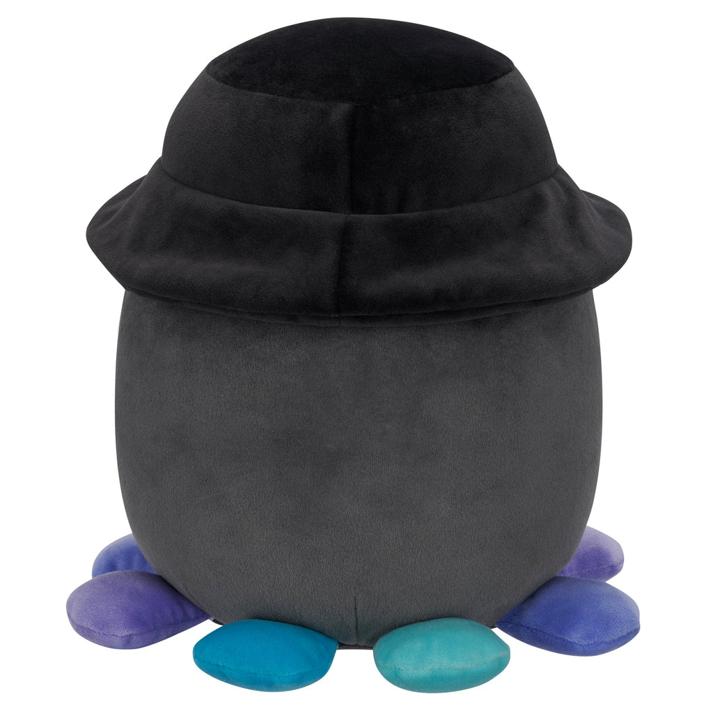 8-Inch Yoko the Charcoal Grey Octopus with Bucket Hat